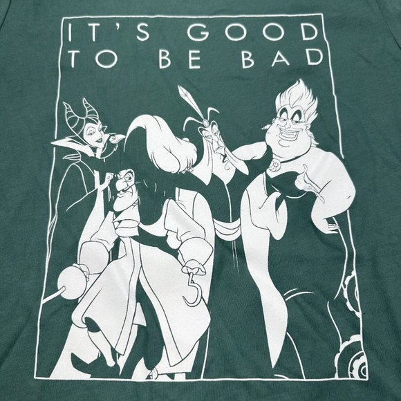 Disney Villains Women's Sz XXL It's Good To Be Bad Short Sleeve Tee Shirt Green - Picture 3 of 11
